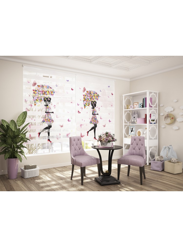ZEBRA PERDE RENKLİ CİCEKLİ KLASİK RESİMLİ RENKLI MODERN MODEL